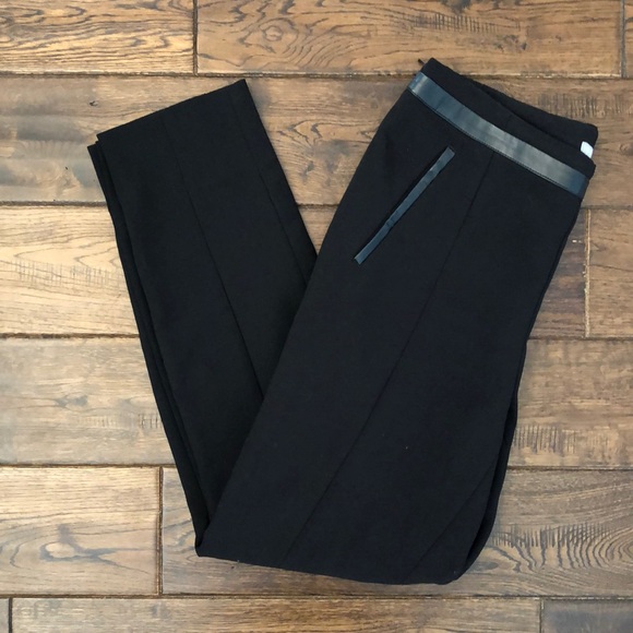 Pants with Faux Leather